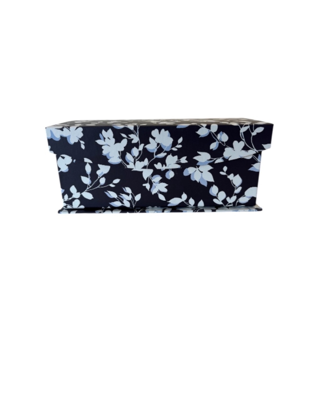 Draper James Dark Blue Floral Decorative Storage Gift Giving Box